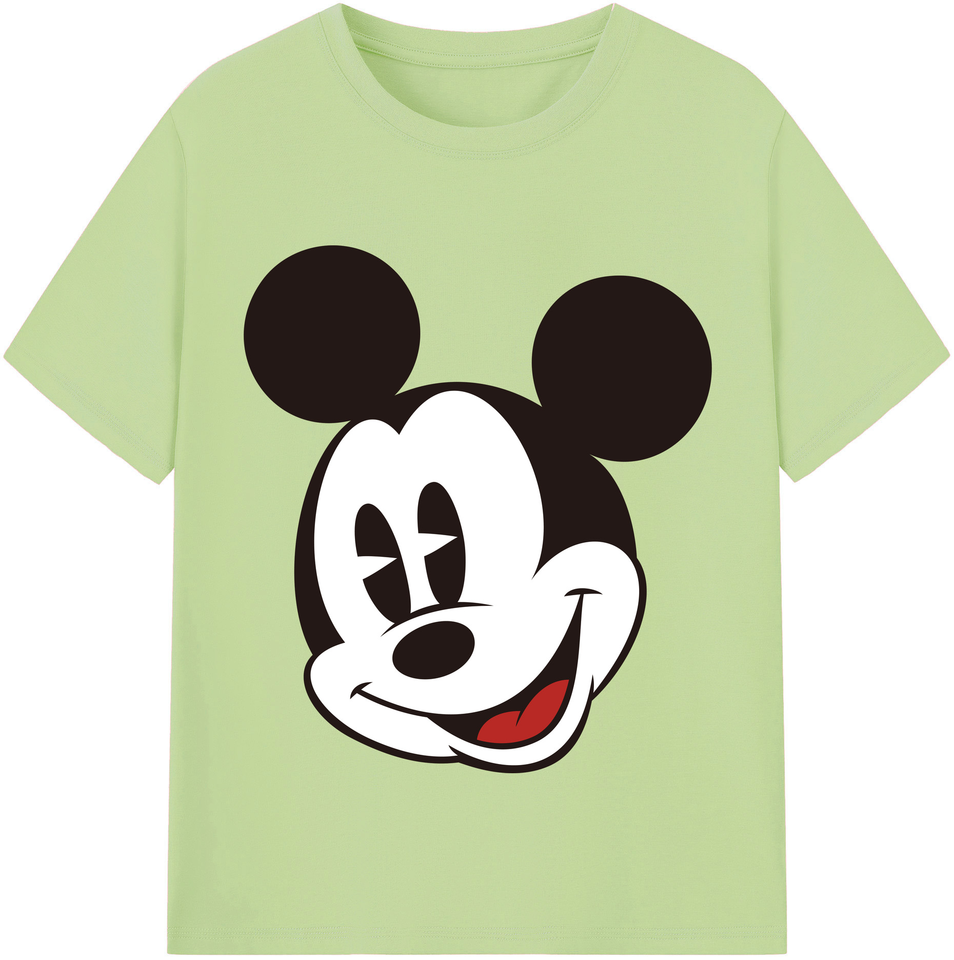 （画像用） ミッキーマウス Mickey Mouse 綿100％半袖Tシャツ（フロントプリント）